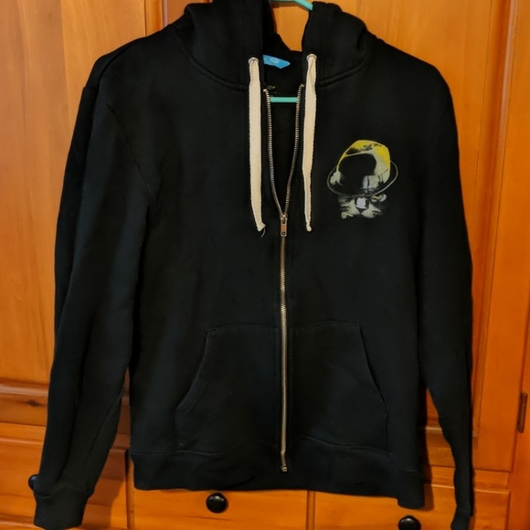 Threadless Tops - Black Alley Cat Threadless zip hoodie
